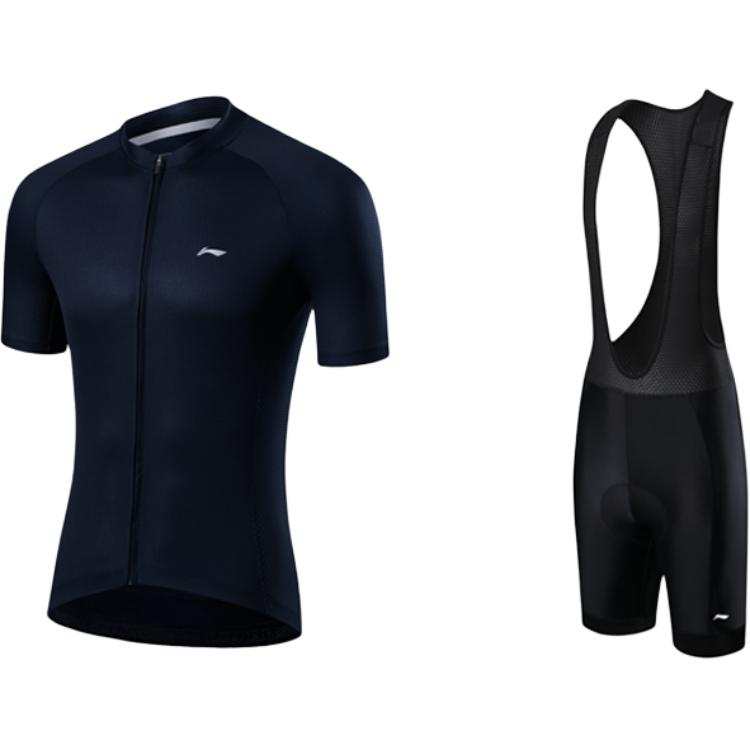 Li-Ning Li Ning Cycling Suits Men's Black Set Crew Neck Thin
