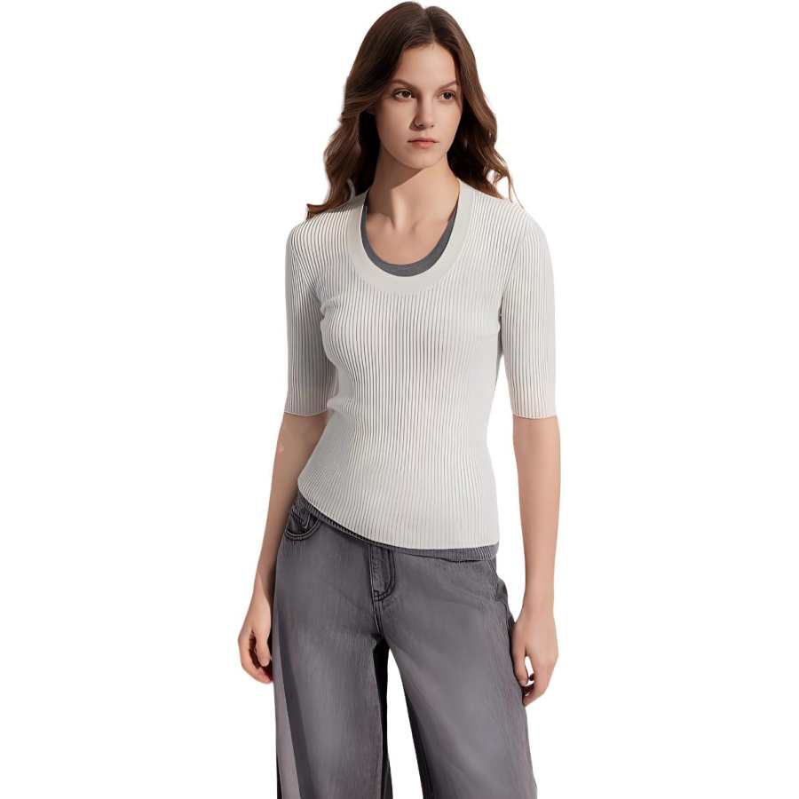 ELLE Sweaters Women's Crew Neck Moderate Other