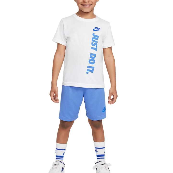 Nike Nike Casual Sportswear SS25 White Blue Children Aged 3 7 Years Old
