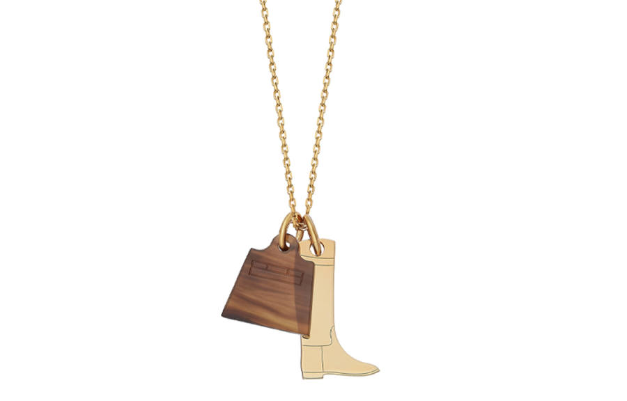 HERMES HERMES Kelly Brass Necklaces Unisex