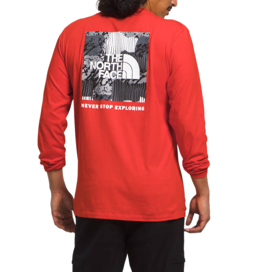 THE NORTH FACE T Shirts Men's Fire Red Crew Neck Moderate Straight Fit