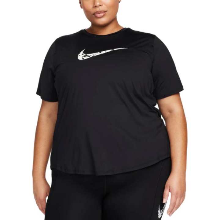 Nike Nike T Shirts Women's Black Crew Neck Moderate Straight Fit