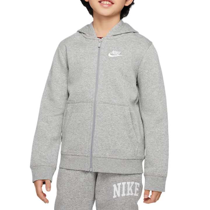 Nike Nike Jacket Sportswear Club Dark Gray Mixed Color With White Base Gray Kids'