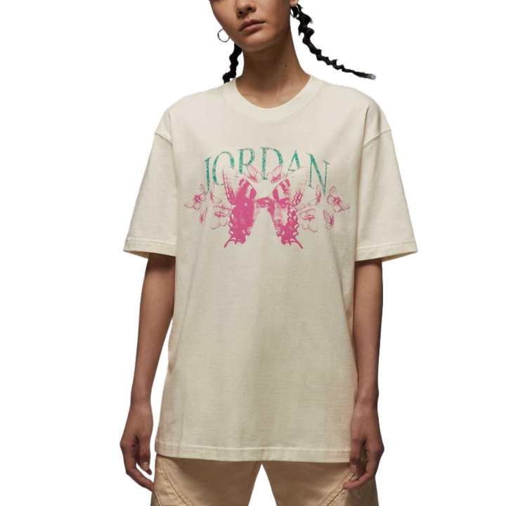 Jordan Jordan SS25 Drop Shoulder Sleeve T Shirt Women's Sail White