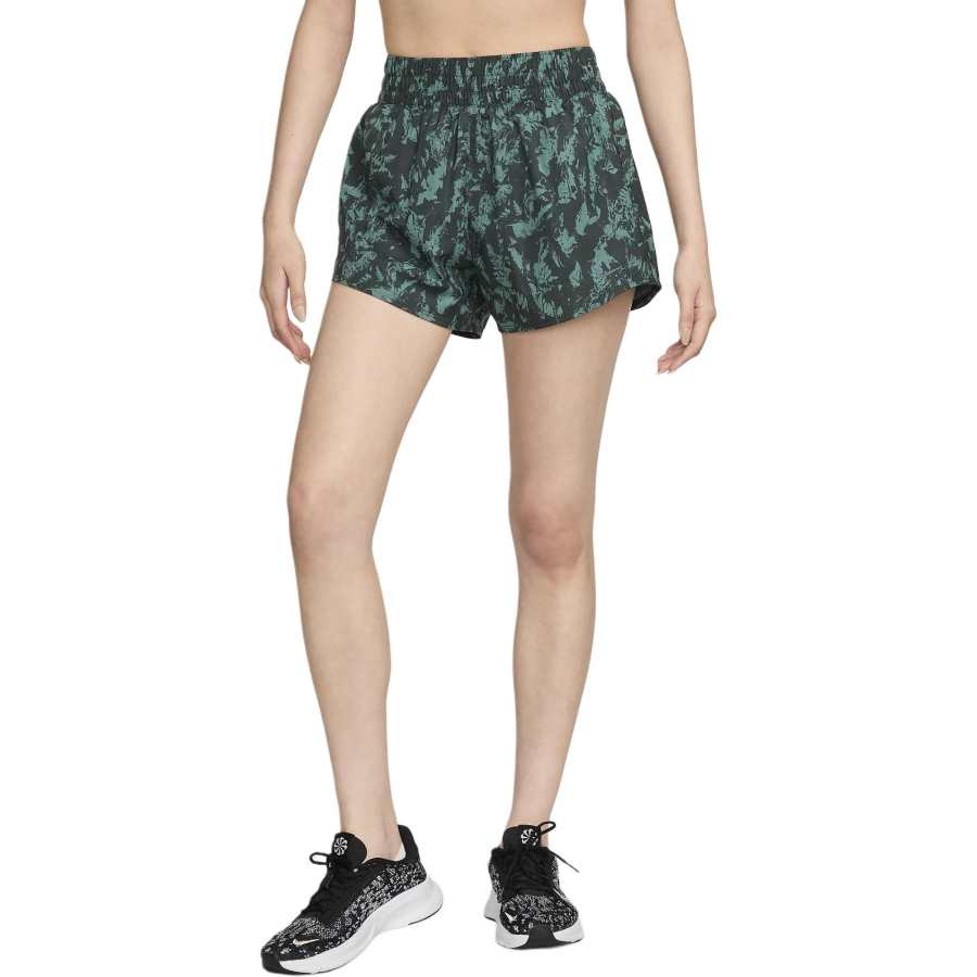 Nike Nike One Dri FIT High Waisted Brief Lined 3' Printed Shorts Casual Shorts Women's Vintage Green/Bicoastal/Black