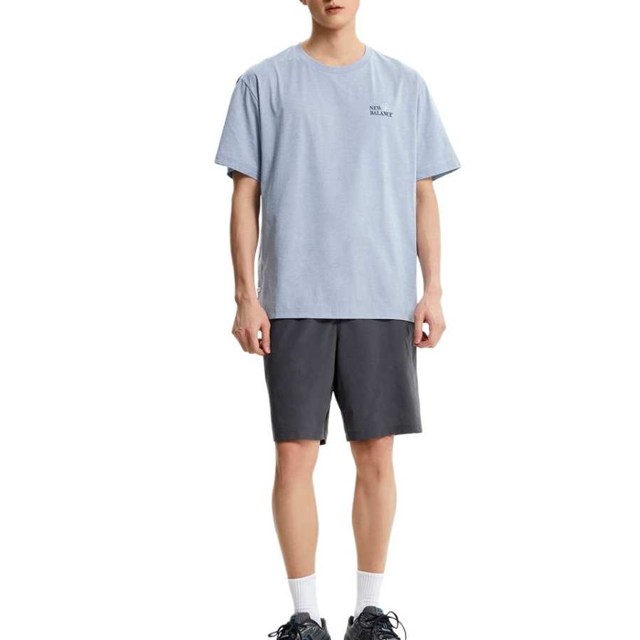 New Balance New Balance UNI FROZENSEMI Over FIT T Shirt Unisex 51 Light Blue