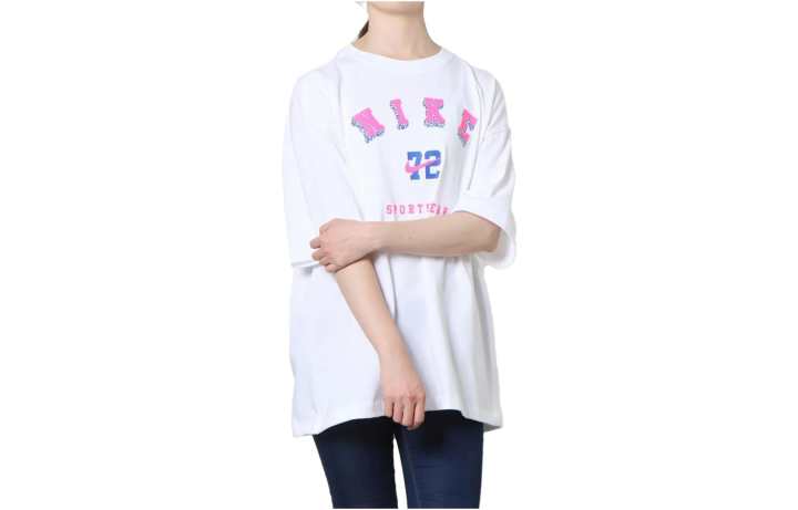 Nike Nike Women'ss Letter Print Fitted Crewneck T-Shirt White