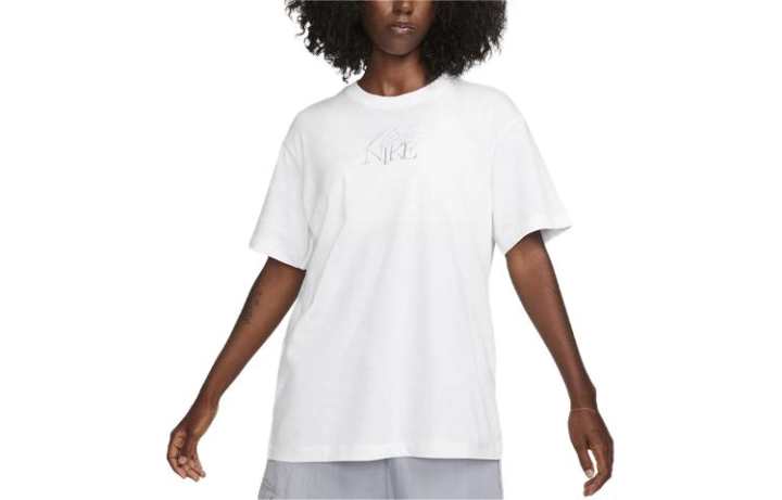 Nike Nike Drop Shoulder Sleeve T Shirt Women's White