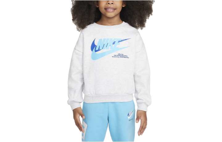 Nike Nike Kids' Apparel Sportswear Icon Fleece Crew Sweatshirt Kids' Gray
