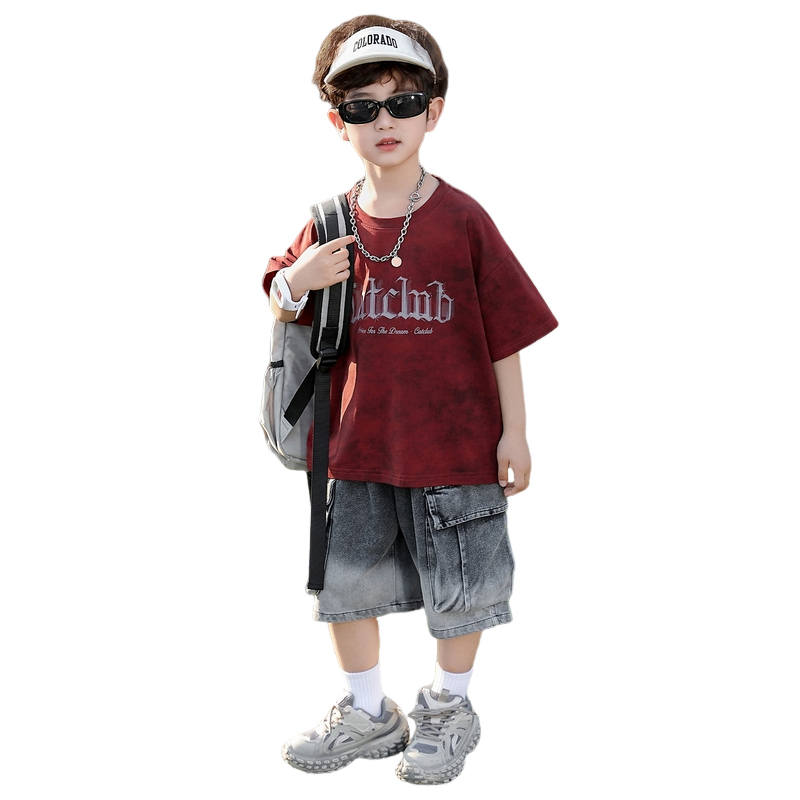 Lanza Casual Sportswear Summer Burgundy, Gray Children Aged 3 7 Years Old