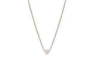 Chopard 18kt rose gold My Happy Heart mother-of-pearl necklace