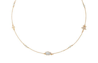 TORY BURCH Brass, Glass Necklaces Women's Gold
