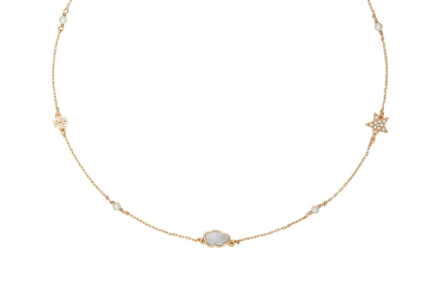 TORY BURCH Brass, Glass Necklaces Women's Gold
