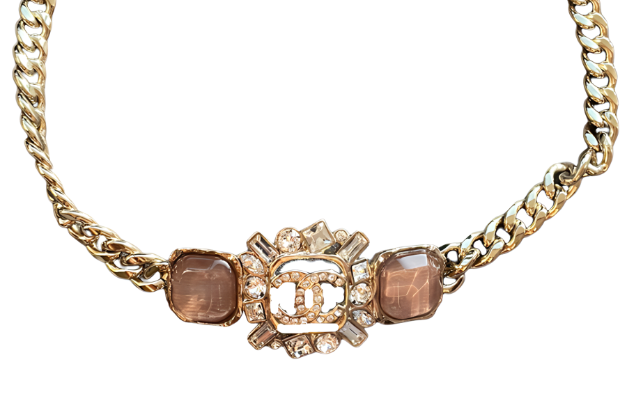 CHANEL Colored Glaze Necklaces Women's Gold