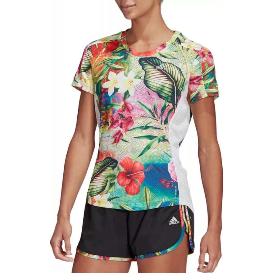 Adidas Adidas T Shirts Women's Yellow Crew Neck Moderate
