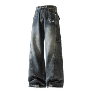 JCUI Jeans Unisex Moderate Straight Fit Pants
