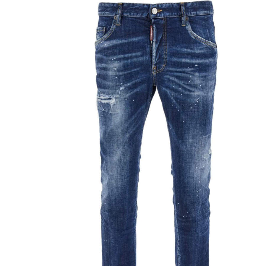 DSQUARED 2 Dsquared2 Dark Easy Wash Skater Distressed Jeans