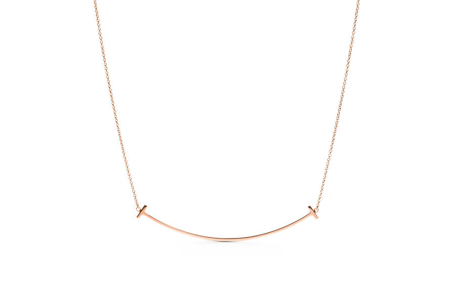 TIFFANY & CO. T 18K Gold Necklaces Women's Rose Gold