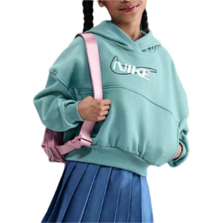 Nike Nike Hooded Long Sleeved Letter Sweatshirt Blue Kids'