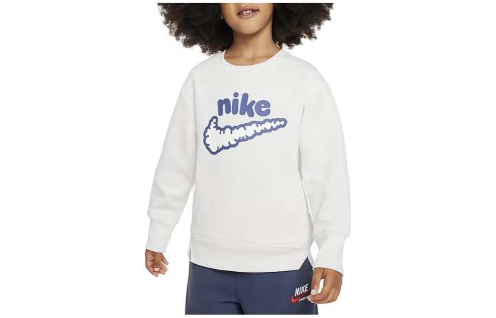 Nike Nike Sweatshirt Letter Logo Print Crew Neck Casual Fleece Lined Sweatshirt