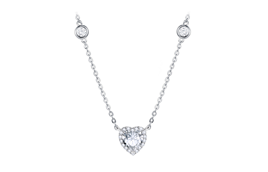 FANCI 925 Sterling Silver Synthetic Cubic Zirconia Necklaces Women's