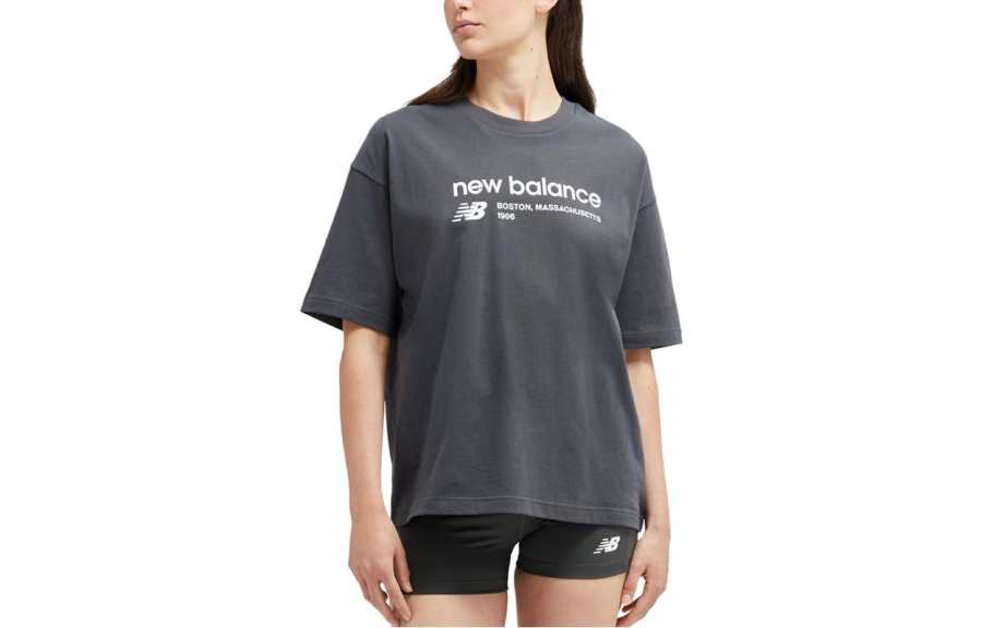 New Balance New Balance Drop Shoulder Sleeve T Shirt Women's Gray