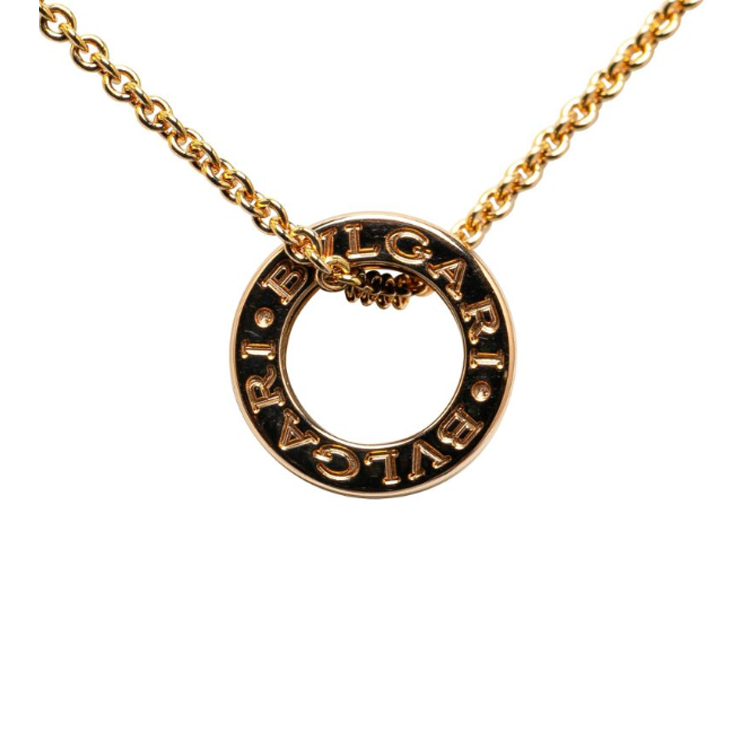 BVLGARI Pre-Owned 21th Century 18K Yellow Gold And Ceramic B.Zero 1 Pendant Necklace