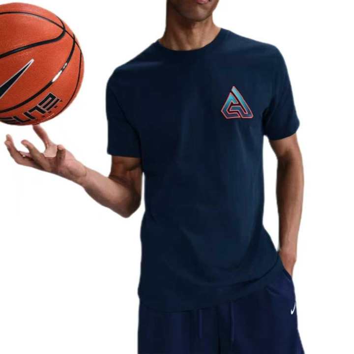 Nike Nike T Shirts Men's Obsidian Crew Neck Moderate Straight Fit