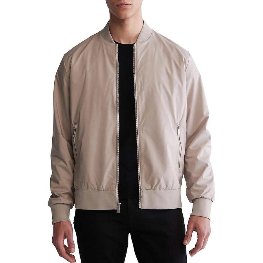 CALVIN KLEIN Jackets & Coats Men's Khaki