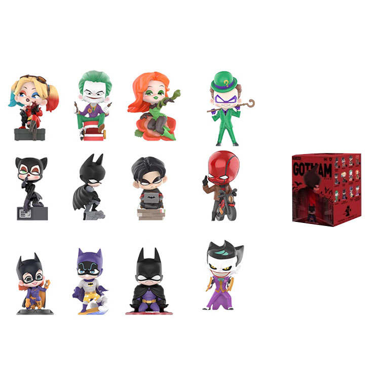 POP MART Batman DC Gotham City Collection Mystery Boxes Single Mystery Box/Whole Box 12 Pcs