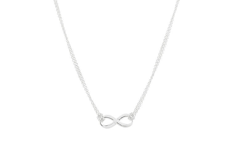 TIFFANY & CO. Infinity Series 925 Sterling Silver Necklaces Women's Silver