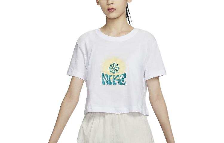 Nike Nike Sportswear Women's Floral Embroidered Crewneck T-Shirt White