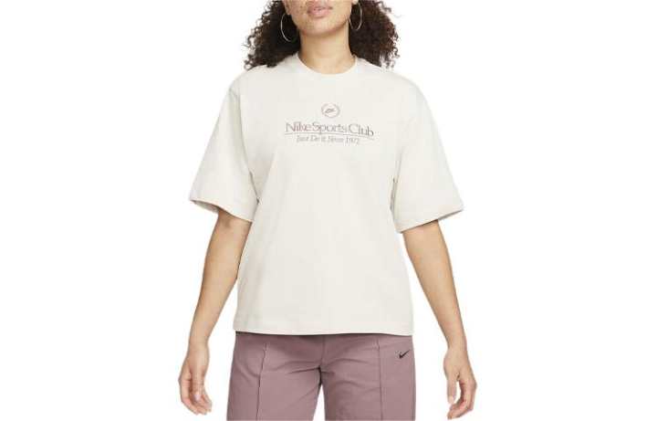 Nike Nike Drop Shoulder Sleeve T Shirt Women's Apricot