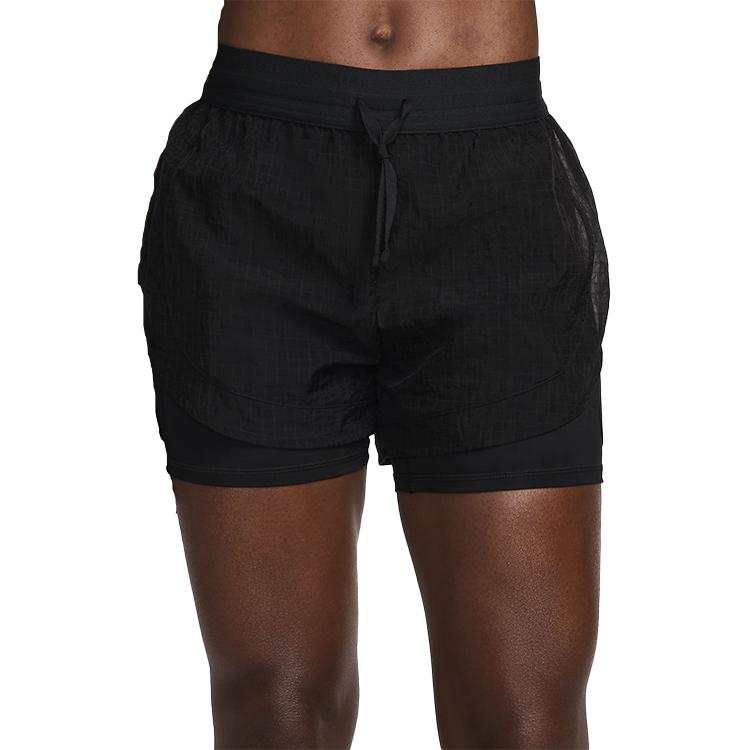 Nike Nike Dri Fit Women's Mid Rise 7.5cm Running Shorts Sports Shorts Women's Black
