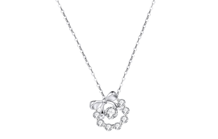 ZEGL 925 Sterling Silver Synthetic Cubic Zirconia Necklaces Women's