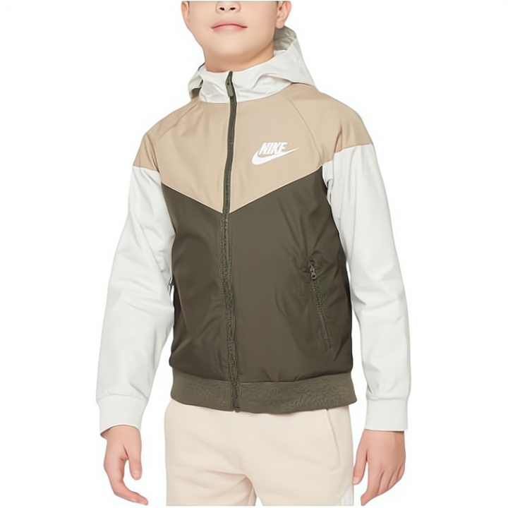 Nike Nike Kids' Apparel Hooded Jacket Jackets & Coats Kids' Beige