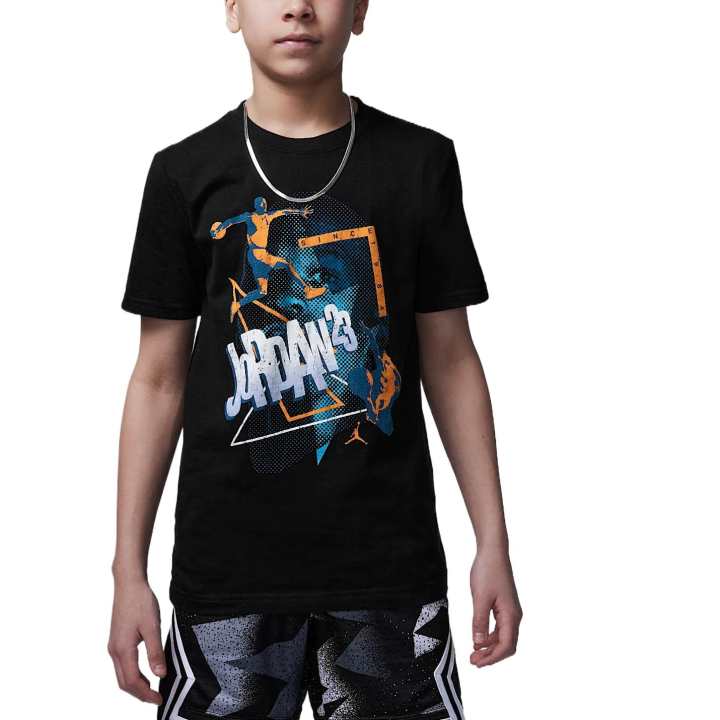 Jordan Jordan Flight T Shirt SS25 Black Teenagers