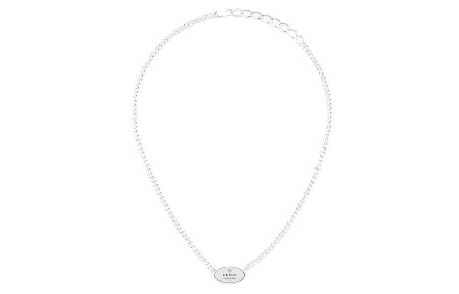 GUCCI GUCCI Sterling Silver Trademark Necklace