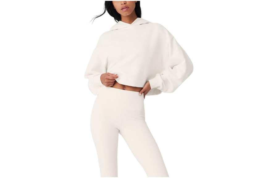 Alo Yoga Crop Tops Women's Hooded Moderate