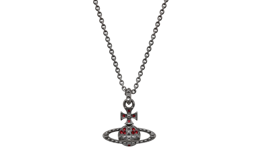 Vivienne Westwood Brass, Crystal Necklaces Unisex Silver