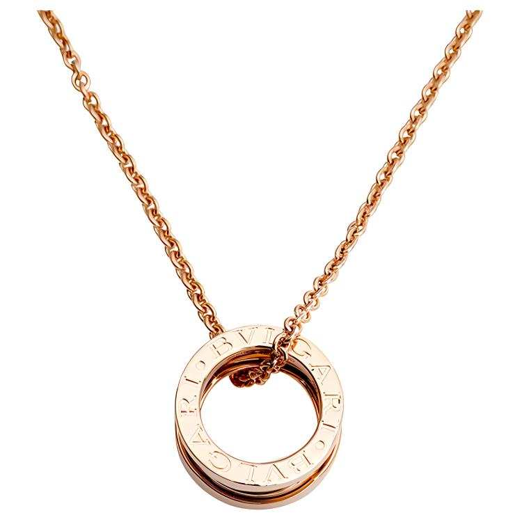 BVLGARI B.Zero1 Series Necklaces Unisex Rose Gold