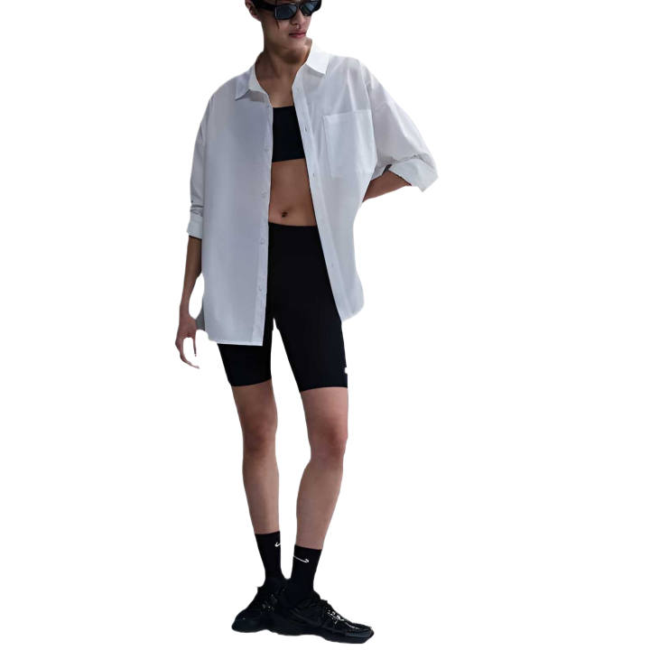 Nike Nike Sportswear Chill Poplin Women's Loose Long-Sleeve Button-Up Top