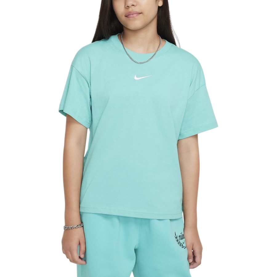 Nike Nike Sportswear Essentials T Shirt Green Frost Teenagers