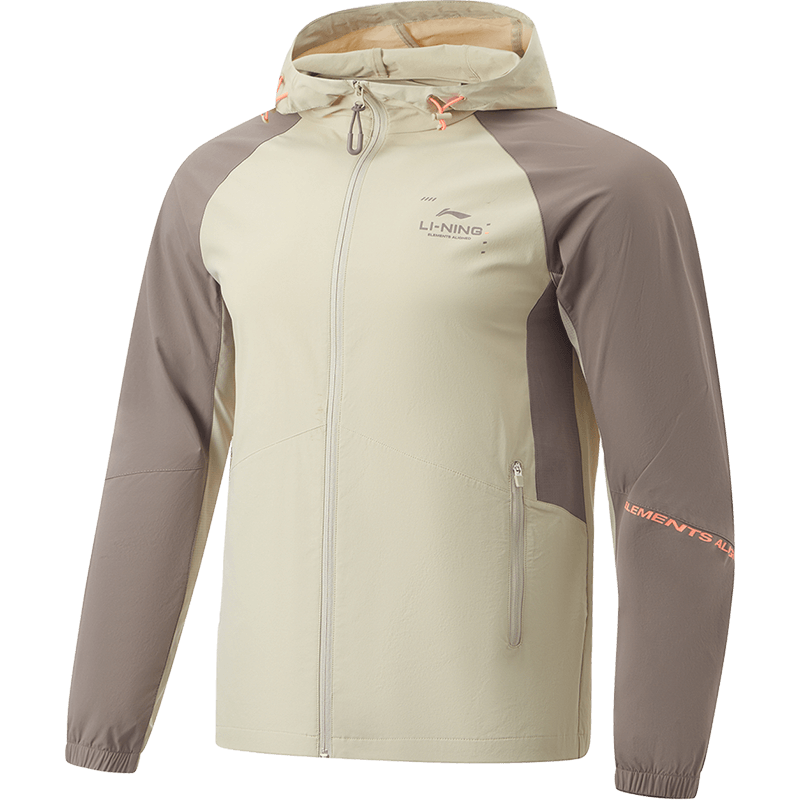 Li-Ning Li Ning Trench Coat Men's Porcelain Secret/Tree Gray Brown