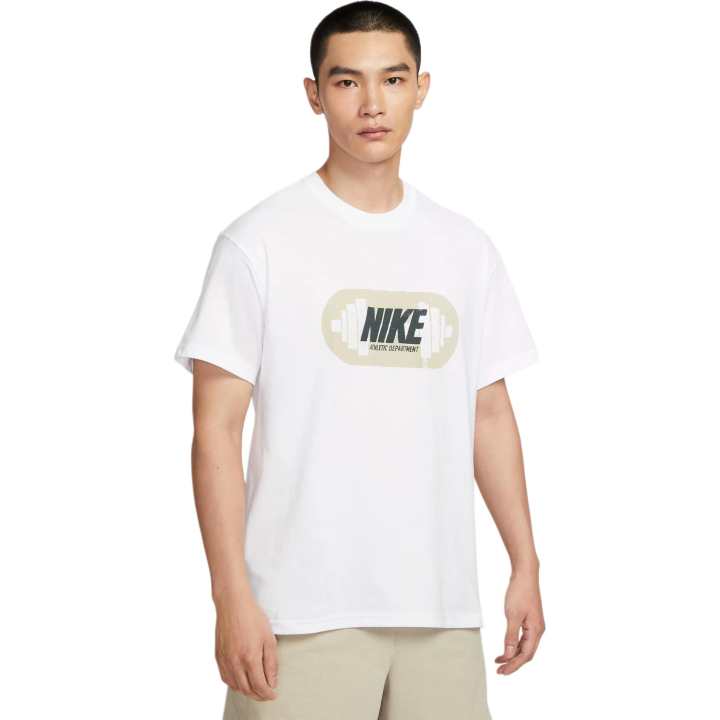 Nike Nike T Shirts Men's White Crew Neck Moderate Straight Fit