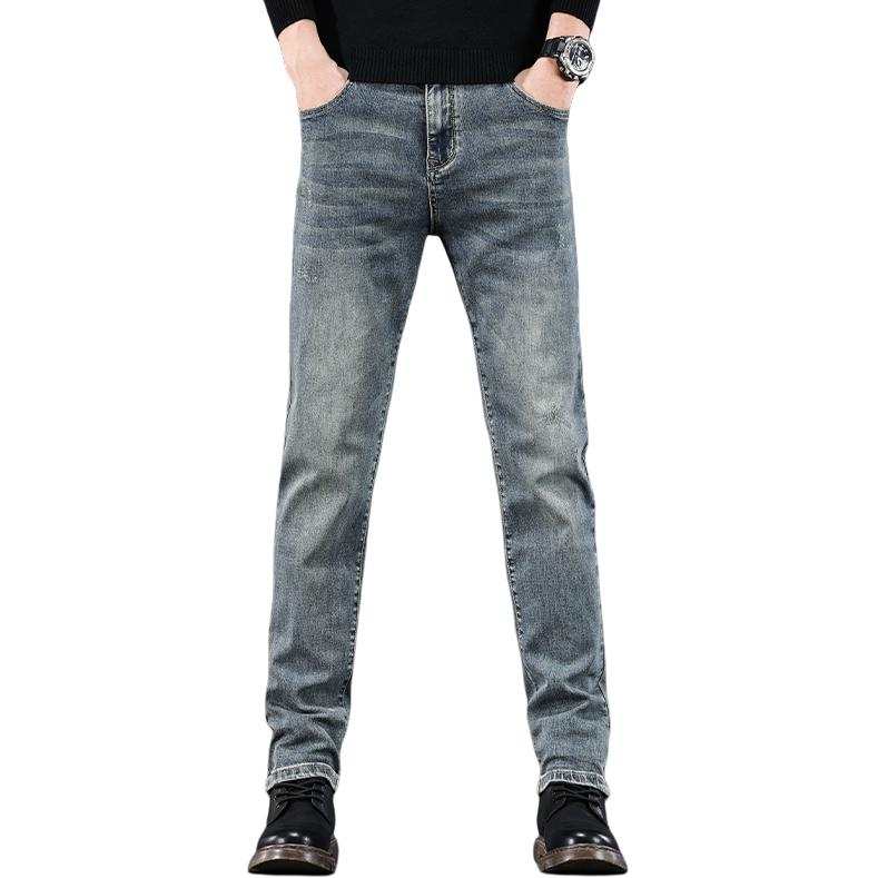 Jeep Jeans Men's Vintage Blue Moderate Straight Fit Pants