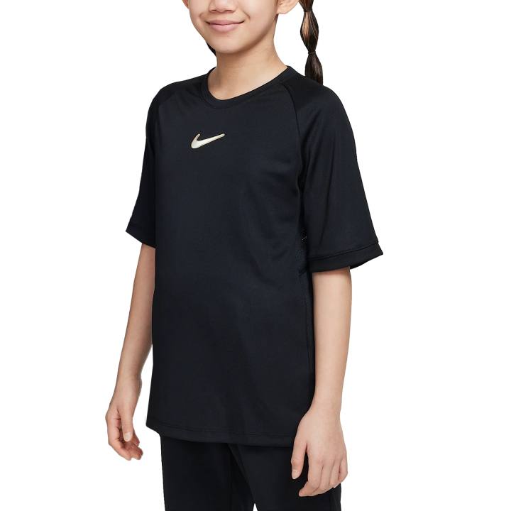 Nike Nike Dri FitAcademy T Shirt Black/Light Ivory White Kids'