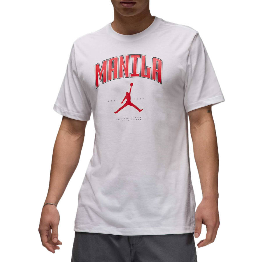 Jordan Jordan T Shirts Men's White Crew Neck Moderate Straight Fit