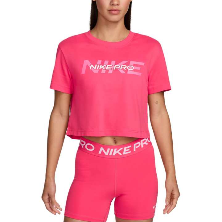 Nike Nike Pro Drop Shoulder Sleeve T Shirt Women's China Aster Pink