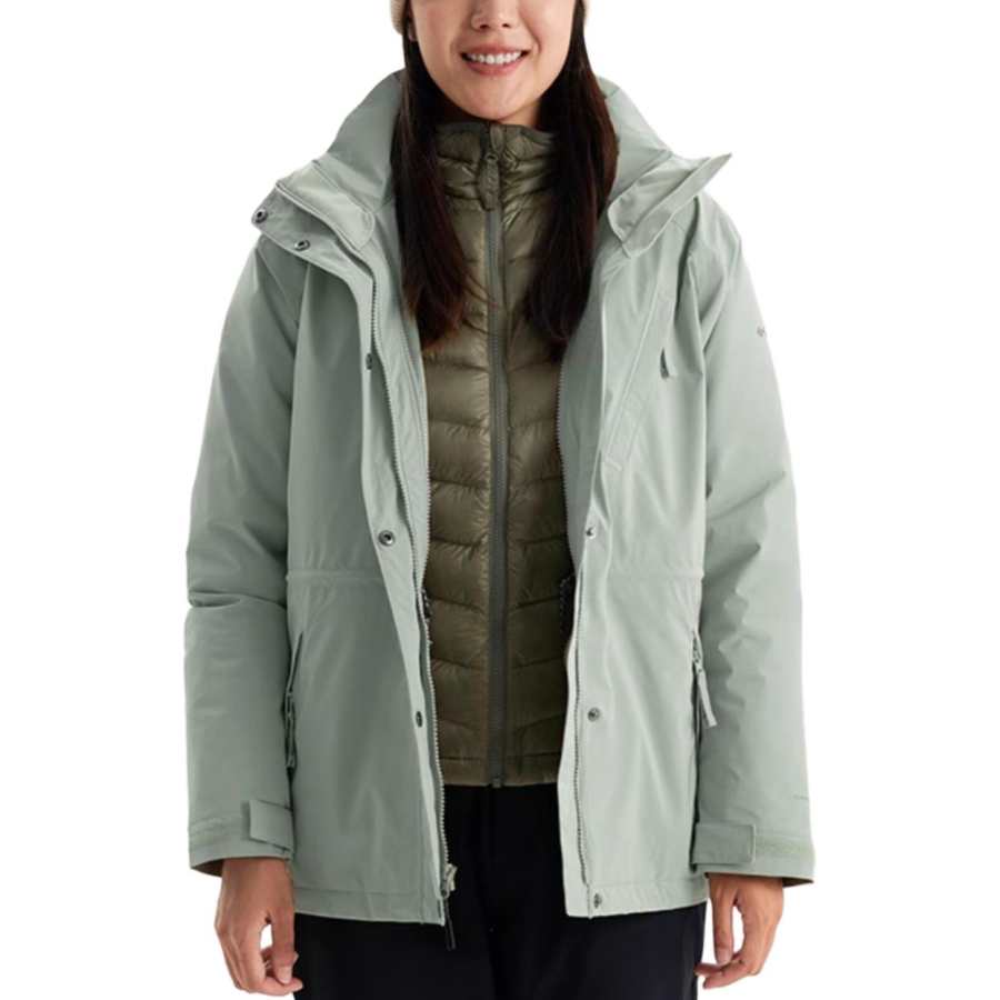 Columbia Hiking Waterproof, Windproof, Thermal, Heat Reflective Windbreaker Jacket Women's Green